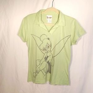Walt Disney World Women's Vneck Tshirt.  Tinkerbell Size large